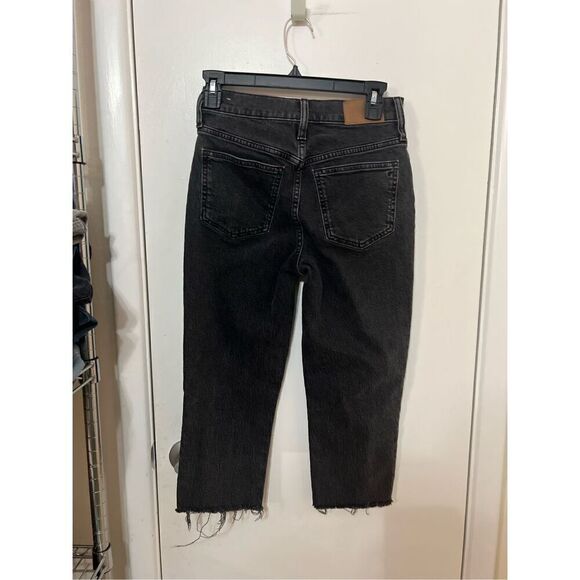 Madewell The Perfect Vintage Dark Jeans Size 24 Frayed ankles - Picture 3 of 9